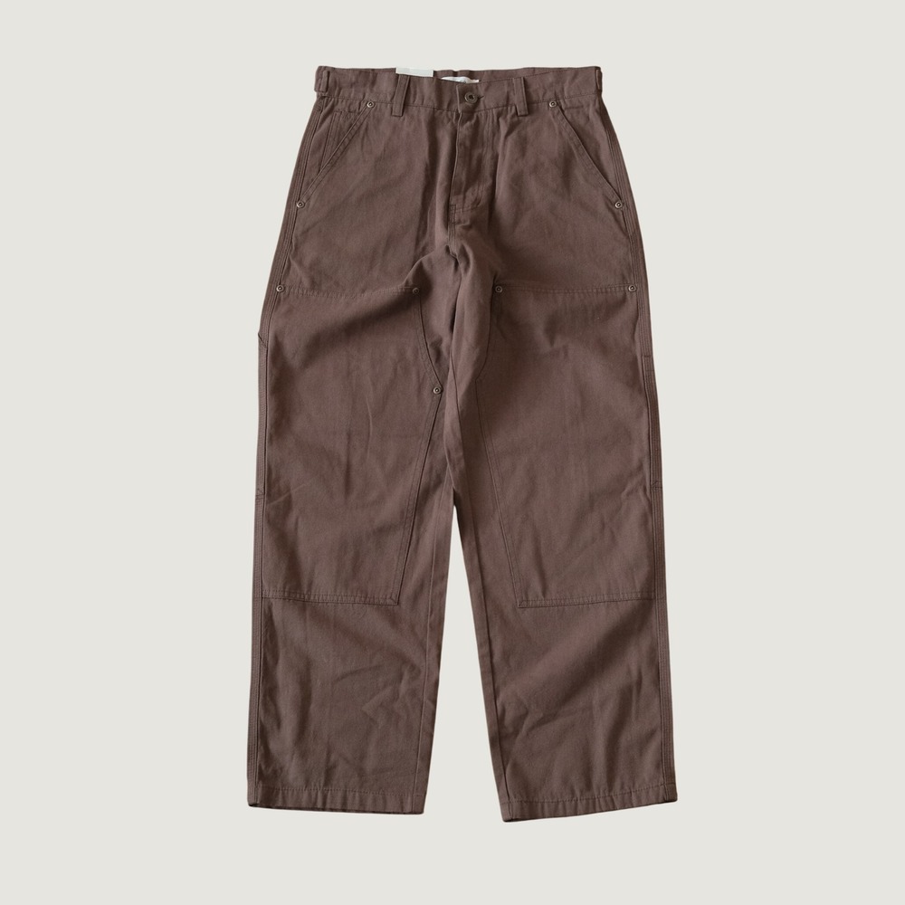 P&Co Albion Straight Fit Double Knee Carpenter Pant Caribou Brown 10 L28 NWT